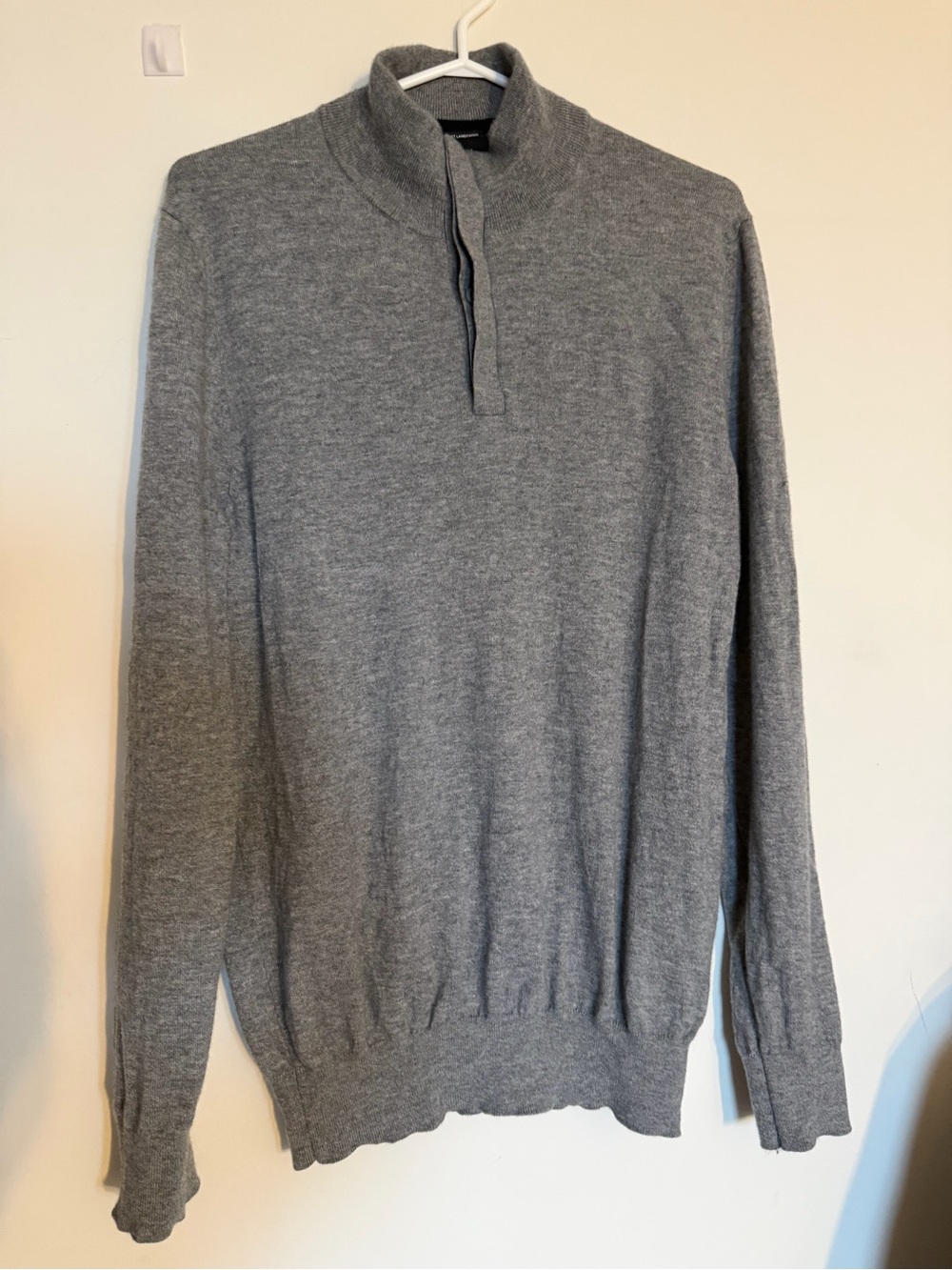 Strellson Men's Heather Gray Zip-Neck Sweater
